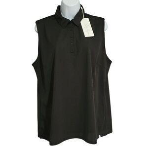 Lady Hagen Golf Polo Shirt Sleeveless Women Size XXL Black Pickleball Tennis NEW